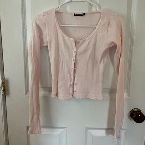 Blush pink brandy Melville button up cardigan